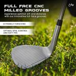 ASE Premium Forged Golf Wedge 3 Piece Set - Full Face Grooves + Milled Face Golf Wedges for Men 52 56 60 Degree Set Corded Grip for Increase Control and Comfort