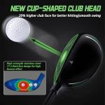 PGM Men's Professional Golf Club 4H Hybrid for Right Handed, Low Center of Gravity Long Distance Single Club with Titanium Head Graphite Regular Shaft