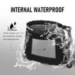 XINQIDAI Golf Club and Golf Ball Cleaning Bag - Cleans Club Grooves, Golf Bag Accessories,Waterproof Clean Face Tech, Detachable Clip, Machine Washable,Golfer Gifts for Men(1-Pack,BLACK)