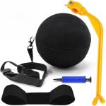 3-Piece Golf Swing Trainer Set - Arm Band, Impact Ball & Posture Aid - Boost Skills for All Levels (Black-Black-Yellow)
