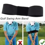 3-Piece Golf Swing Trainer Set - Arm Band, Impact Ball & Posture Aid - Boost Skills for All Levels (Black-Black-Yellow)