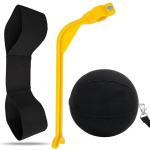 3-Piece Golf Swing Trainer Set - Arm Band, Impact Ball & Posture Aid - Boost Skills for All Levels (Black-Black-Yellow)