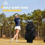 UNIHIMAL Golf Cart Bag, 15 Way Organizer Divider Top with Handles and Rain Cover