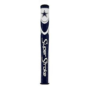SuperStroke NFL Golf Putter Grip, Dallas Cowboys (Mid Slim 2.0) | Cross-Traction Surface Texture and Oversized Profile | Even Grip Pressure for a More Consistent Stroke | Non-Slip Grip, Navy/White (TS040143)