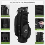 UNIHIMAl Lightweight Golf Stand Bag with 5 Way Full-Length Dividers, Semi-Concealed Stand, Folding Base, Adjustable Dual Straps and 8 Pockets