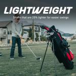 Aspire Junior Plus Kids Golf Clubs – Boys’ & Girls’ Right-Handed Golf Set with Lightweight Stand Bag, Graphite Shafts & Aircraft-Grade Aluminum Clubs - Green Ages 7-8