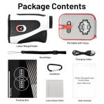 Golf Range Finder with Slope, 1200 Yards Laser Rangefinder Golfing, 7X Magnification, Flag Pole Locking Vibration, Rechargeable Range Finders with Magnet Stripe, Ideal Golf Accessories