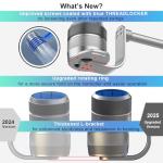 YEZRO Golf Club Attachment for Meta Quest 3S/3 - Adjustable Weighted Aluminum VR Golf Club Handle Accessories for Golf + with Real Grip, 90 Degree Design Keep Tracking | 2024 Upgrade Screws (Weighed)