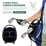 UNIHIMAL Lightweight Golf Stand Bag with 4-Way Full-Length Divider, Foldable Base & Dual Straps