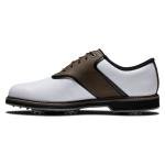 FootJoy Mens FJ Originals Previous Season Style Golf Shoe, White/Brown, 8 Wide US