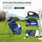 UNIHIMAL Lightweight Golf Stand Bag with 4-Way Full-Length Divider, Foldable Base & Dual Straps