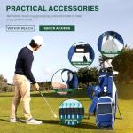 UNIHIMAL Lightweight Golf Stand Bag with 4-Way Full-Length Divider, Foldable Base & Dual Straps