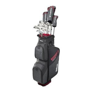 Wilson Senior Profile Complete Golf Set with Cart Bag - Right Hand, Senior, Red/Black/Silver