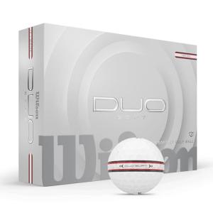 Wilson 2025 Duo Soft TRK360 Golf Balls - White/Red Stripe, 12 Balls