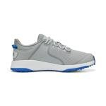Puma Golf Men's Fusion Grip Golf Shoe, Flat Light Gray- Silver- Team Royal, 12
