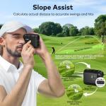 Precision Pro Golf Rangefinder with Slope On/Off,1200 Yards Laser Range Finder,±1 Yard Accuracy,Pin-Lock Technology,Tournament Legal,7X Magnification,Fast Focus,Waterproof,Premium Carry Case,Light