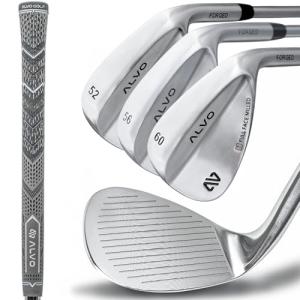ALVO GOLF Premium Golf Wedges 52/56/60 Sets or Individual Wedges - 52 degree Gap Wedge, 56 degree Sand Wedge, 60 degree lob Wedge Golf Club - Pitching Wedge for Men Right Hand - Wedges Golf - Max spin