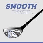 Aspire XD1 Complete Mens Golf Club Set, Includes Titanium Driver, S.S. Fairway, S.S. Hybrid, S.S. 6-PW Irons, Putter, Bag, 3 H/C's, Right & Left Handed Golf Clubs for Men, Blue