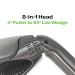 Q Gen 2 Adjustable Golf Club (Steel Shaft) - Durable 2-Part Travel Shaft - 8 Settings from 4° Putter to 60° Lob Wedge - Men & Women (Right)