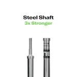 Q Gen 2 Adjustable Golf Club (Steel Shaft) - Durable 2-Part Travel Shaft - 8 Settings from 4° Putter to 60° Lob Wedge - Men & Women (Right)