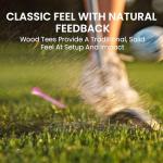 FINGER TEN Bamboo Golf Tees Wood 2 3/4 3 1/4 Inch Wooden Tee Color Bulk 250/500/1000/2000 Count for Men Women Kids (Bright Pink, 500 Count(2 3/4 Inch))