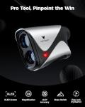 VISTAGET Golvia Pro Range Finder Golf 1200 Yards, OLED Screen, 7X Magnification, Triangle Tech, Golf Rangefinder with Slope On/Off, Flag Lock Vibration, Magnetic, Rechargeable, Rain & Fog Resistant