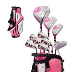 Precise M5 Ladies Complete Left & Right Handed Golf Club Set | Complete Regular & Petite Womens Golf Clubs Set | with 3 HC's, Lightweight Shafts & Spacious Stand Bag w/Pockets & Dual Carrying Straps