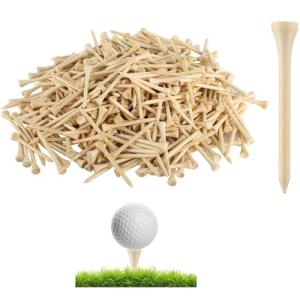 weyleity Bamboo Golf Tees | 1000 Pack 2 3/4 inch | 7X Strong, Reduce Friction & Side Spin