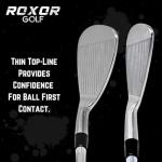 Roxor Golf RXR - Golf Full Iron Sets for Men - Regular Flex - 4,5,6,7,8,9 Pitching Wedge - Right Handed - Steel Shaft - New Superior Golf Club Iron Set Blades - Standard Length