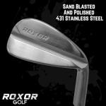 Roxor Golf RXR - Golf Full Iron Sets for Men - Regular Flex - 4,5,6,7,8,9 Pitching Wedge - Right Handed - Steel Shaft - New Superior Golf Club Iron Set Blades - Standard Length