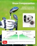 SIGHTFLAG GF2 Golf Rangefinder with Slope, 1300 Yards Laser Range Finder, 7.5X Magnification, Flag Pole Locking Vibration 0.3 Yard Accuracy Rechargeable Magnetic Golf Accessories Gift for Men Women
