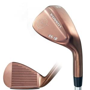 POSSOT 3 PCS Wedge Set or Individual Golf Wedges, Available in 60° Lob Wedge for Man and Woman Right Hand with Rubber Grip, Gold.
