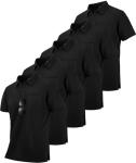 SCODI 5 Pack Mens Pocket Polo Shirts Short Sleeve Multipack Golf Shirt for Men Moisture Wicking Casual Athletic Work T-Shirts Black M