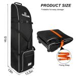 Premium Golf Travel Bag with Wheels - Heavy Duty 600D Polyester, Universal Fit (Fits Up to 51") - Durable, Water-Resistant & Lightweight for Airplane & Car Travel