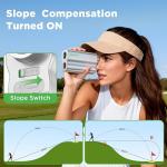 Golf Rangefinder with Slope - 1200 Yards Laser Range Finder Golfing, Aluminum Alloy Body, Flag Pole Locking Vibration & Rechargeable,Slope Compensation,7X Magnification Rangefinder with Magnet