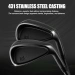 PGM Golf Clubs Irons Set (5, 6, 7, 8, 9, PW,) with Graphite Shafts for Right-Handed Golfers, CNC-Milled deep Grooves and alow Center of Gravity
