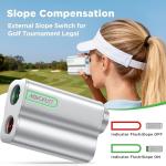 Golf Rangefinder with Slope - 1200 Yards Laser Range Finder Golfing, Aluminum Alloy Body, Flag Pole Locking Vibration & Rechargeable,Slope Compensation,7X Magnification Rangefinder with Magnet