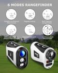 JIEHOME Golf Range Finder X1 660 Yards Rangefinder with Slope Flagpole Lock Vibration 6X Magnification Rechargeable Hunting Laser Rangefinders Golfing Rangefinder Disc Bowhunting
