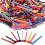 Caeuiciw 500 Pieces Color Golf Tees Wood Golf Tees Bulk 3-1/4 Inch Unbreakable Long Colored Tall Golfs Tee for Men Women Kids Balls Game