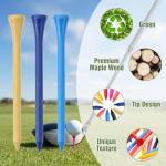Caeuiciw 500 Pieces Color Golf Tees Wood Golf Tees Bulk 3-1/4 Inch Unbreakable Long Colored Tall Golfs Tee for Men Women Kids Balls Game