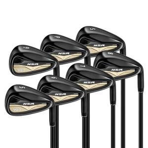 PGM NSR V Men’s Golf Iron Set,(5, 6, 7, 8, 9, PW, SW) Forged Irons,with Graphite Shafts for Right-Handed Golfers