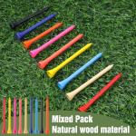 Caeuiciw 500 Pieces Color Golf Tees Wood Golf Tees Bulk 3-1/4 Inch Unbreakable Long Colored Tall Golfs Tee for Men Women Kids Balls Game