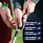 Golf Grip Trainer,Grip Trainer Golf Training Equipment,Golf Grip Trainer Right Hand,Golf Training Aid to Help Train Correct Hand Position,Right Hand Grey