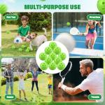 LaRandom Practice Golf Balls: 200 Pcs 42 mm Limited Flight Plastic Golf Balls Bulk with 5 Mesh Bags - Training Hollow Ball for Backyard Driving Range Swing Indoor Outdoor Home(Green)