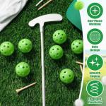 LaRandom Practice Golf Balls: 200 Pcs 42 mm Limited Flight Plastic Golf Balls Bulk with 5 Mesh Bags - Training Hollow Ball for Backyard Driving Range Swing Indoor Outdoor Home(Green)