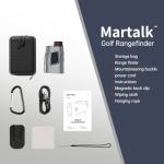 Martalk Golf Rangefinder with Slope, 1200Yd Precision Laser Range Finder, 7X Zoom Flag Lock Vibration Rangefinder, Magnetic Cart Mount, USB-C Rechargeable, IP54 Weather Resistant, (Class 1 Laser ≤5mW)