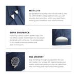 BONK Golf Snapbacks Golf Hats - Tee Holder with Tees & Bill Magnet with Ball Marker - 100% Custom Made - Deep Focus