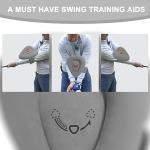 IJEKER Golf Swing Training Aids, Inflatable Triangle Teacher Fit, Posture Correction Practice Trainer Aid with Pump for Men Women Kids Golfer Gift Idea