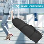 Himal Outdoors Soft-Sided Golf Travel Bag with Wheels - Heavy Duty 600D Polyester Oxford Wear-Resistant, Excellent Zipper Universal Size
