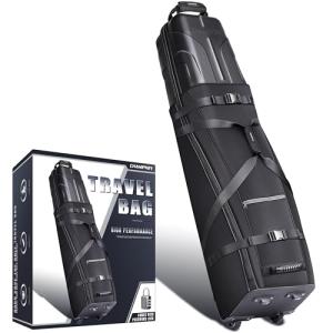 CHAMPKEY Premium Soft-Padded Golf Travel Bags for Airlines - Travel Golf Gags for Airlines with Premium Oxford Fabric and Oversized Wheels(Hard Case Bag Only)